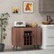 Costway Buffet Sideboard Cabinet Wine Bar Cabinet with Drawer & Adjustable Shelves